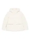 Woolrich Hooded Puffer Jacket In Neutral