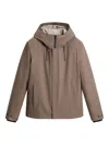 Woolrich Hooded Quilted Jacket In Brown