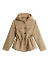 Woolrich Hooded Textured Jacket In Neutral