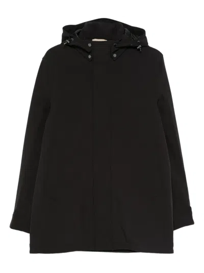 Woolrich Hooded  Coat In Black