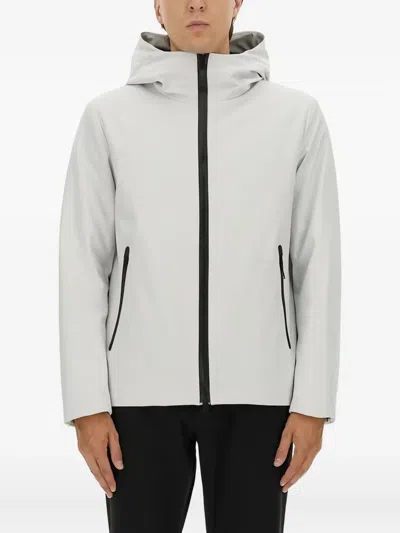 Woolrich Hooded Zip-fastening Jacket In Gray