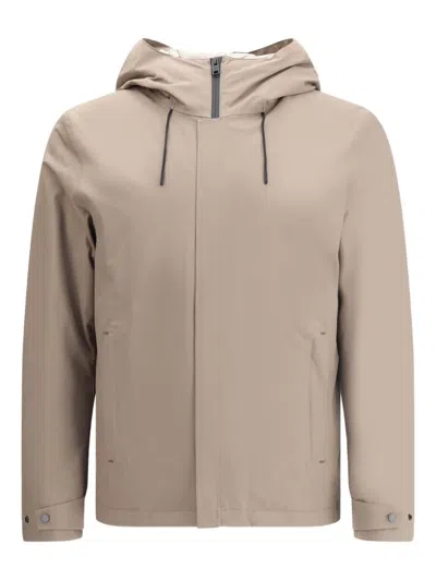 Woolrich Beige Polyester Shell Jacket In Brown