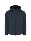 Woolrich Hooded Zip Jacket In Blue