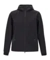 Woolrich Pacific Jacket In Black Softshell In Black