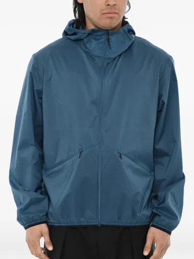 Woolrich Hooded Zip-up Jacket In Blue