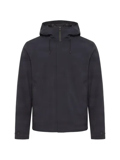 Woolrich Hooded Zip-up Padded Jacket In Animal Print