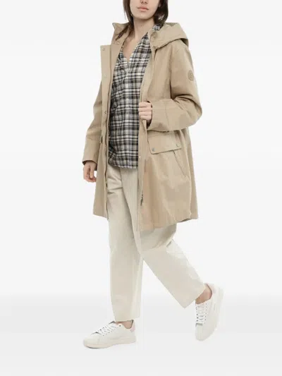 Woolrich Hooded-drawstring Parka In Neutral