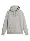 Woolrich Light Grey Hoodie With Adjustable Drawstring In Gray