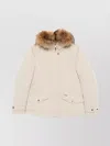 Woolrich Insulated Jackets Featuring Fur Trim In White