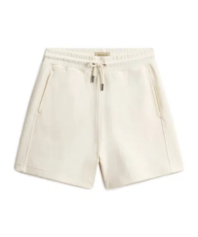 Woolrich Interlock Drawstring-elasticated Shorts In White