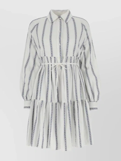 WOOLRICH INTRICATELY EMBROIDERED COTTON SHIRT DRESS