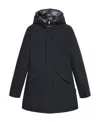 Woolrich Artic Parka Jacket Woman Puffer Midnight Blue Size L Cotton In Blue