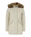 Woolrich Ivory Polyester Luxury Arctic Down Jacket In Neutral