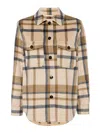 Woolrich Lux Plaid Flannel Shirt In Beige