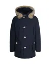 Woolrich Artic Detachable Fur Parka In Black