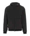 Woolrich Zip-up Fleece Hoodie In Black