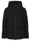 Woolrich Black Stretch Nylon Madison Down Jacket In Black