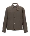 Woolrich Button-fastening Shirt Jacket In Brown