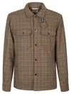 Woolrich Alaskan Houndstooth Pattern Jacket In Brown
