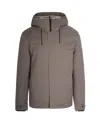 Woolrich Technical Fabric Crestmont Jacket With Adjustable Hood In Gray