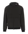 Woolrich Men Black Zip-up Logo Hoodie, L Luxury Sweatshirts & Hoodies For Men Darveys In Black