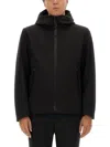 Woolrich Pacific Jacket In Tech Softshell In Black