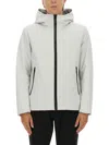 Woolrich Hooded Jacket With Long Sleeves And Pockets In Gray