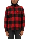 Woolrich Alaskan Wool Check Overshirt In Red