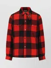 Woolrich Jacket With Chest Pockets And Collared Neck In Red