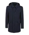 Woolrich Jacket With Detachable Hood In Blue