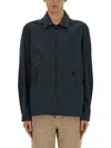 Woolrich Logo-embroidered Polyester Jacket In Blue