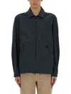 Woolrich Logo-embroidered Polyester Jacket In Blue