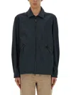 Woolrich Logo-embroidered Polyester Jacket In Blue