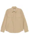 Woolrich Buttoned Pocket Jacket In Brown