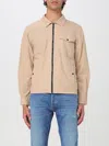 Woolrich Beige Jacket With Pockets And Zip Closure