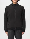 Woolrich Black Zip-up Logo Hoodie In Black