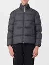 Woolrich Puffy Silhouette Coat With High Collar And Side Pockets In Black
