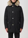 Woolrich Arctic Anorak In Ramar Cloth With Detachable Fur In Black