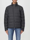 Woolrich Quilted Coat With High Collar And Zipper Closure In Schwarz