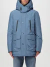Woolrich Relaxed-fit Blue Coat With Hood And Practical Pockets In Blau 1