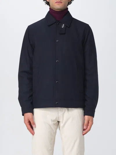 Woolrich Wool Buttoned Shirt Jacket In Black