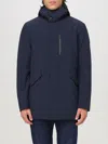 Woolrich Barrow Mac Soft Shell Coat Man Puffer Navy Size Xs Polyester, Elastane In Blau