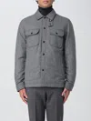 Woolrich Emblem Brand Jacket Front Pockets In Gray