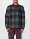 Woolrich Checked Italian Wool Blend Alaskan Padded Overshirt In Gray