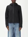 Woolrich Hooded Jacket With Side Slit Pockets In ブラック