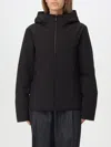 Woolrich Hooded Jacket With Side Slit Pockets In Schwarz
