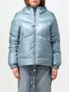 Woolrich Aliquippa Glossy Nylon Down Jacket In Hellblau