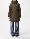 Woolrich Long-sleeved Down Jacket In Grün