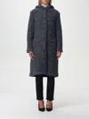 Woolrich Hooded Coat In Grau