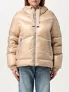 Woolrich Aliquippa Short Puffer Jacket In Yellow Cream